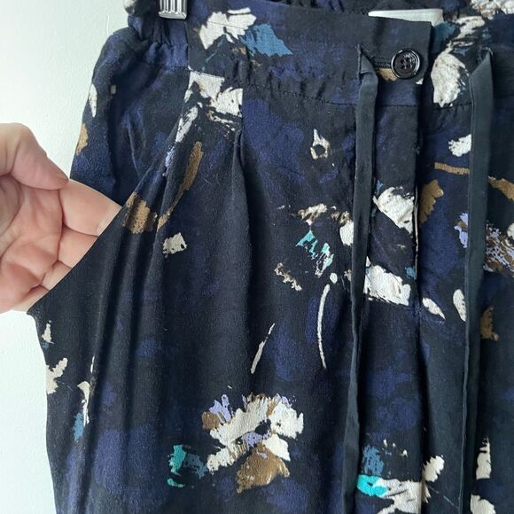 aritzia Wilfred Black Blue Marais Wilfred Winter Floral Casual Luxe Pants XXS - Picture 10 of 14